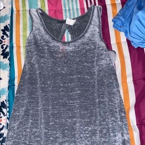 Charcoal grey breathable exercise tank